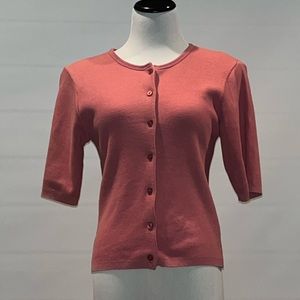 Short sleeve knit cardi